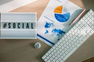 ai social media dashboard digital marketer reviewing automation tools